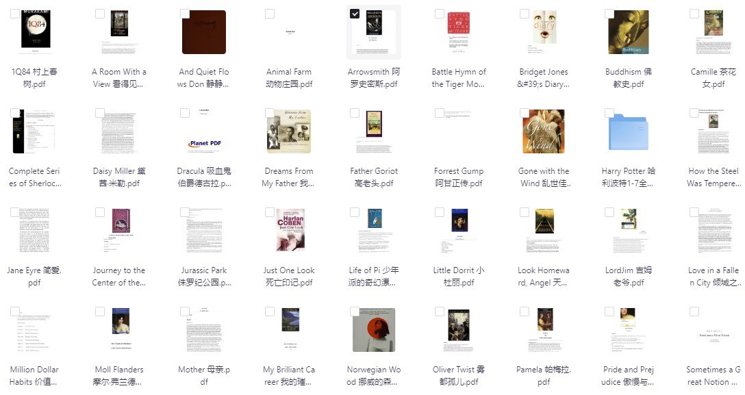 英文原著小说大合集（总计1600本） [大合集] - 夸克网盘 资源封面图