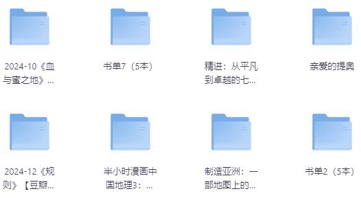 今日推荐高分书书籍合集（1300+本） [大合集] - 夸克网盘 资源封面图
