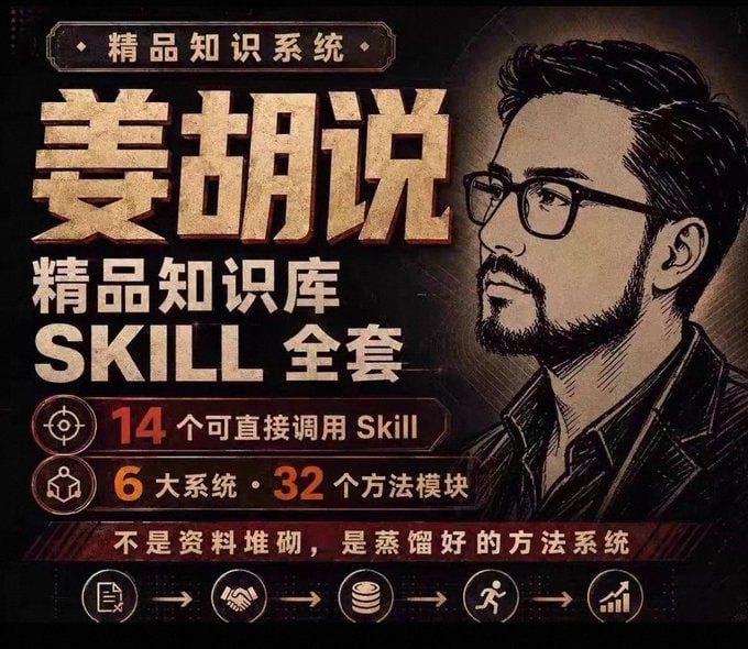400万粉丝博主姜胡说（胡子哥）AI内容Skill合集 - 夸克网盘 资源封面图