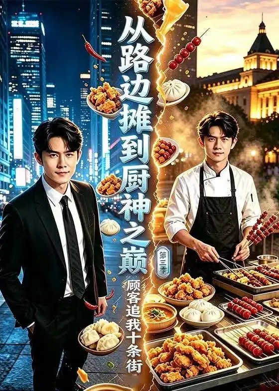 从路边摊到厨神之巅，顾客追我十条街第三季&从路边摊到厨神之巅顾客追我十条街第三季（75集）AI短剧 - 夸克网盘 资源封面图