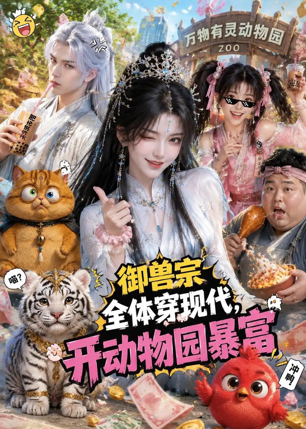 御兽宗全体穿现代，开动物园暴富&御兽宗全体穿现代开动物园暴富（143集）AI短剧 - 夸克网盘 资源封面图