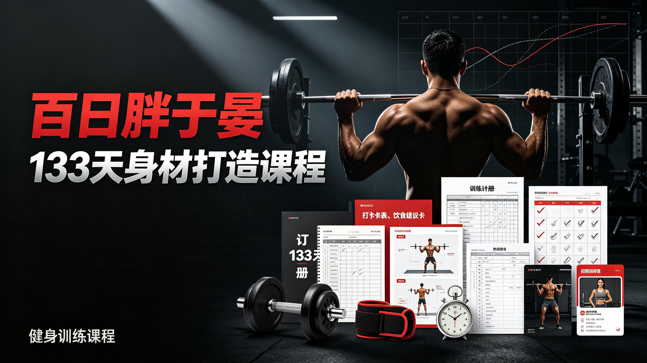 PT健身华哥：百日胖于晏 133天身材打造课程 - 夸克网盘 资源封面图