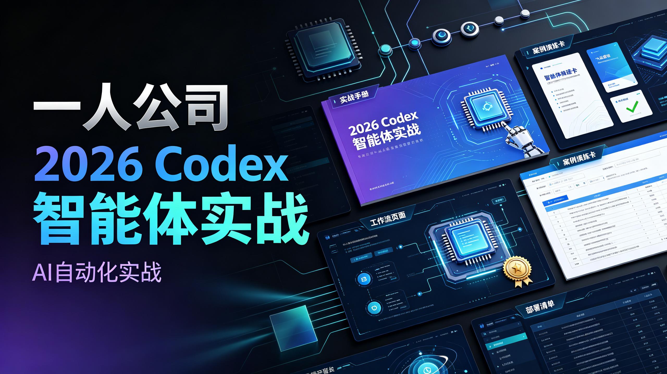 华仔一人公司：2026Codex智能体实战 - 夸克网盘 资源封面图
