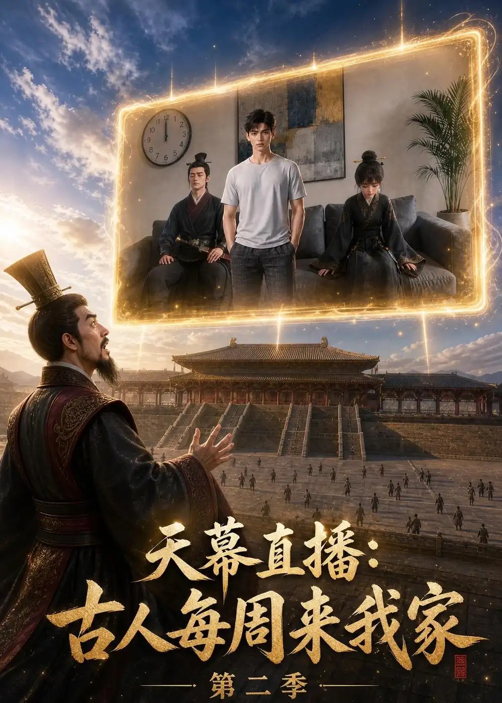 天幕直播：古人每周来我家第二季&天幕直播古人每周来我家第二季（168集）AI短剧 - 夸克网盘 资源封面图