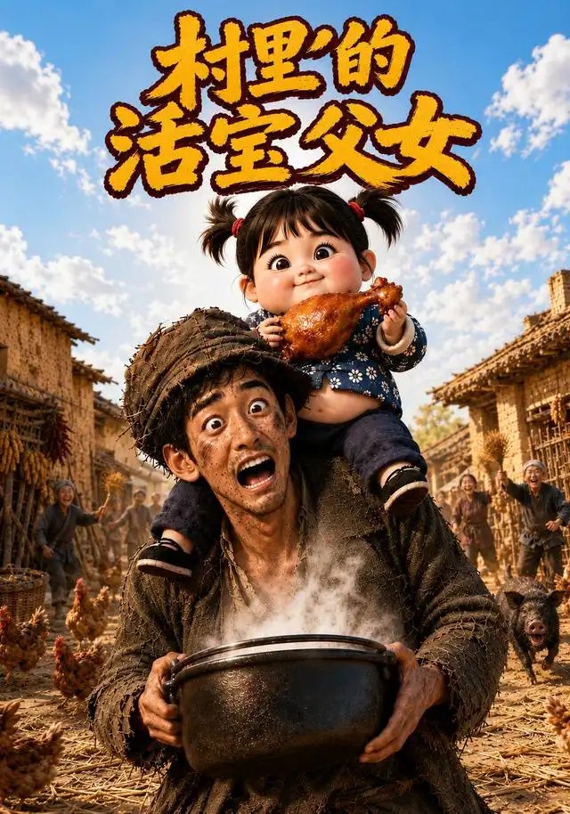 村里的活宝父女（62集）AI短剧 - 夸克网盘 资源封面图
