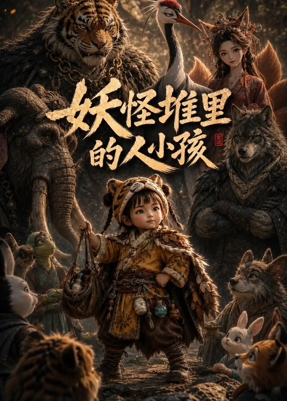 妖怪堆里的人小孩（23集）AI短剧 - 夸克网盘 资源封面图