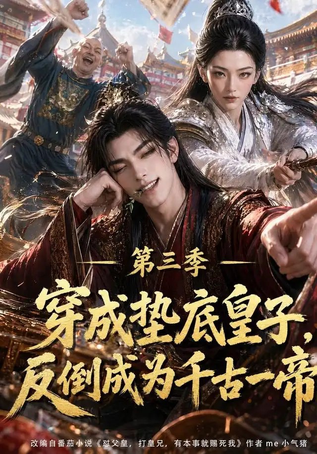穿成垫底皇子，反倒成为千古一帝第三季&穿成垫底皇子反倒成为千古一帝第三季（215集）AI短剧 - 夸克网盘 资源封面图