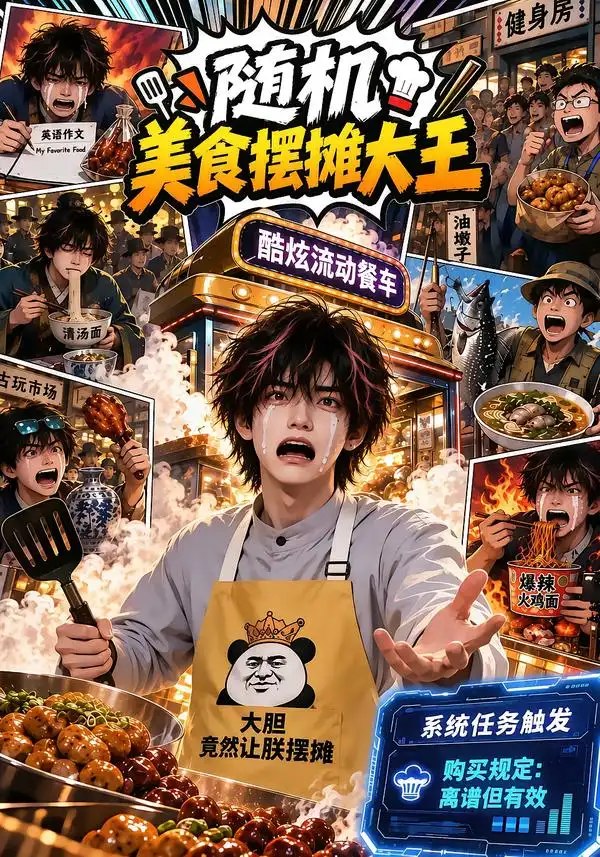 随机美食摆摊大王（74集）AI短剧 - 夸克网盘 资源封面图