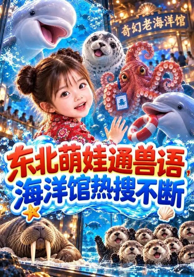 东北萌娃通兽语，海洋馆热搜不断&东北萌娃通兽语海洋馆热搜不断（140集）AI短剧 - 夸克网盘 资源封面图