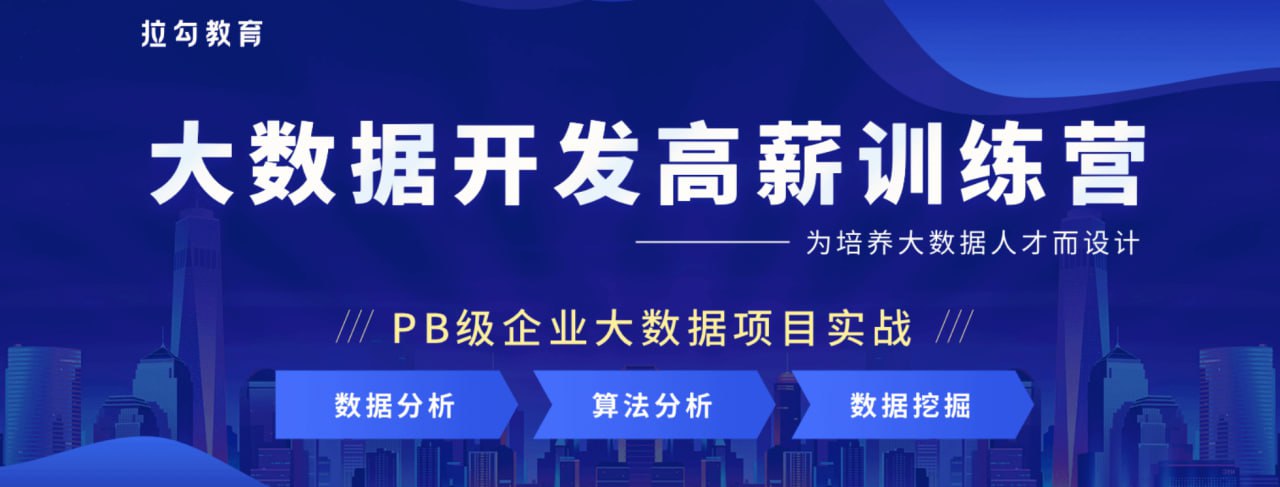 拉勾教育 - 大数据开发高薪训练营 14期 - 夸克网盘 资源封面图