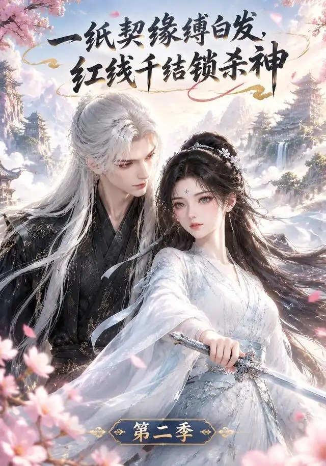 一纸契缘缚白发，红线千结锁杀神第二季&一纸契缘缚白发红线千结锁杀神第二季（177集）AI短剧 - 夸克网盘 资源封面图