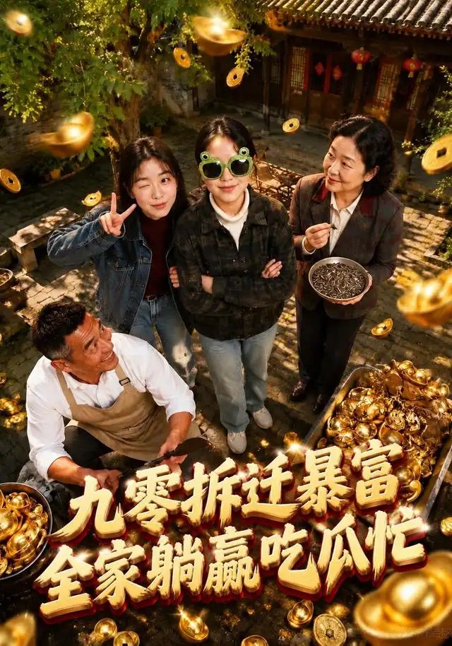 九零拆迁暴富，全家躺赢吃瓜忙&九零拆迁暴富全家躺赢吃瓜忙（115集）AI短剧 - 夸克网盘 资源封面图