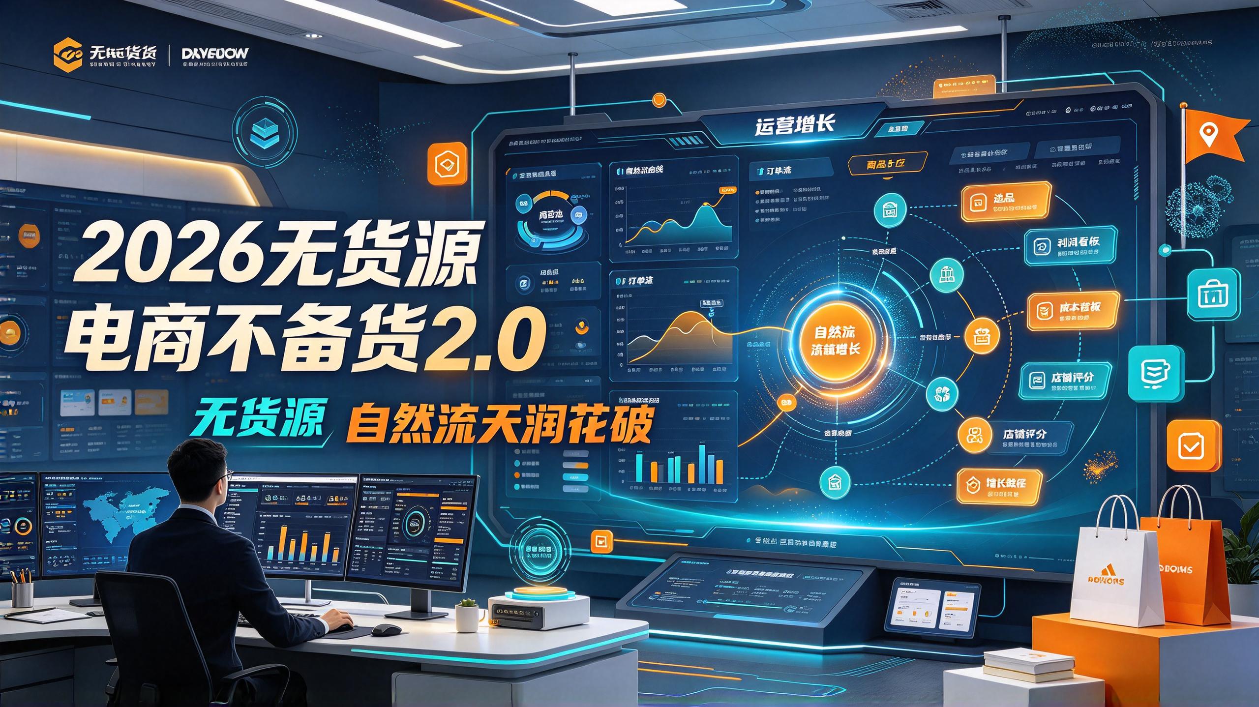 2026无货源电商不备货2.0【更新1010】：超低费比技术突破自然流天花板，单店月利润1-3万元 - 夸克网盘 资源封面图