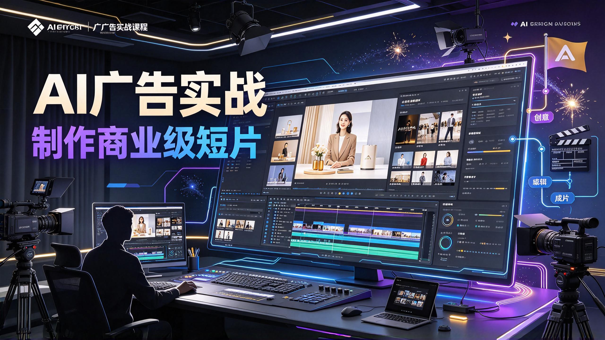 AI广告实战制作商业级短片 - 夸克网盘 资源封面图