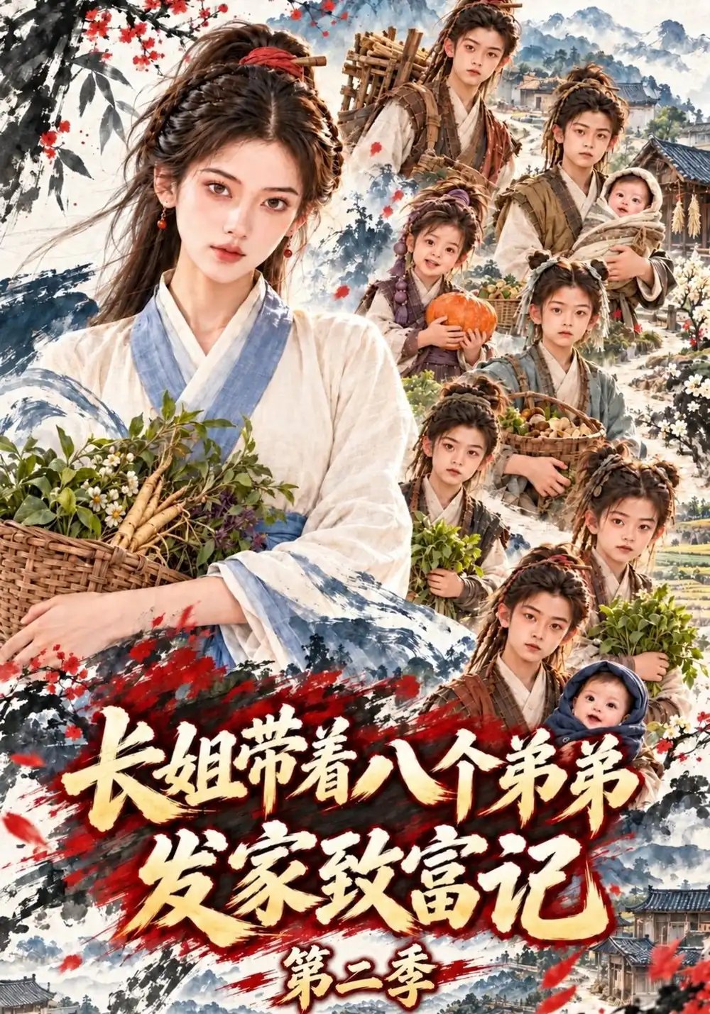长姐带着八个弟弟发家致富记第二季（125集）AI短剧 - 夸克网盘 资源封面图