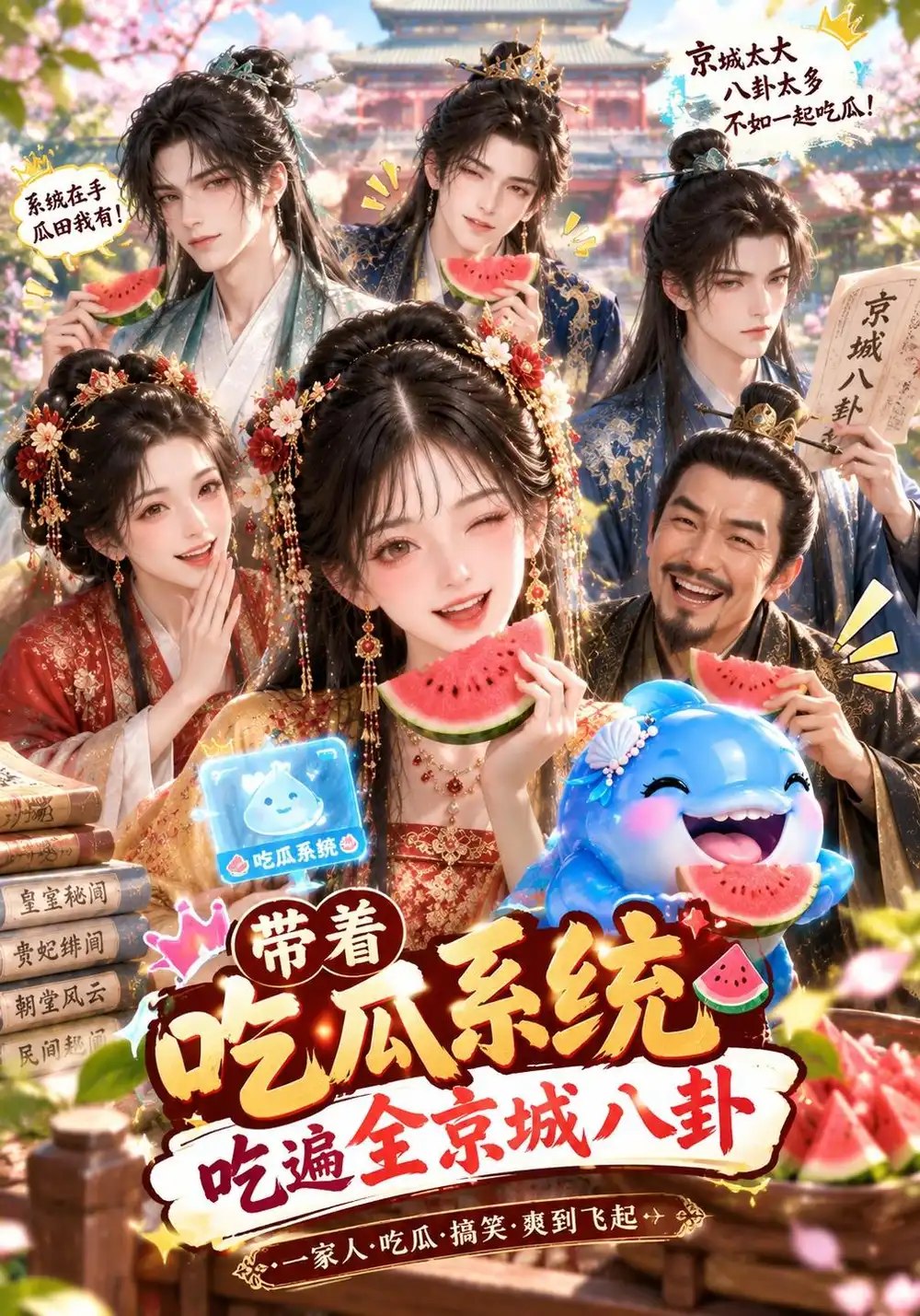 带着吃瓜系统，吃遍全京城八卦&带着吃瓜系统吃遍全京城八卦（184集）AI短剧 - 夸克网盘 资源封面图