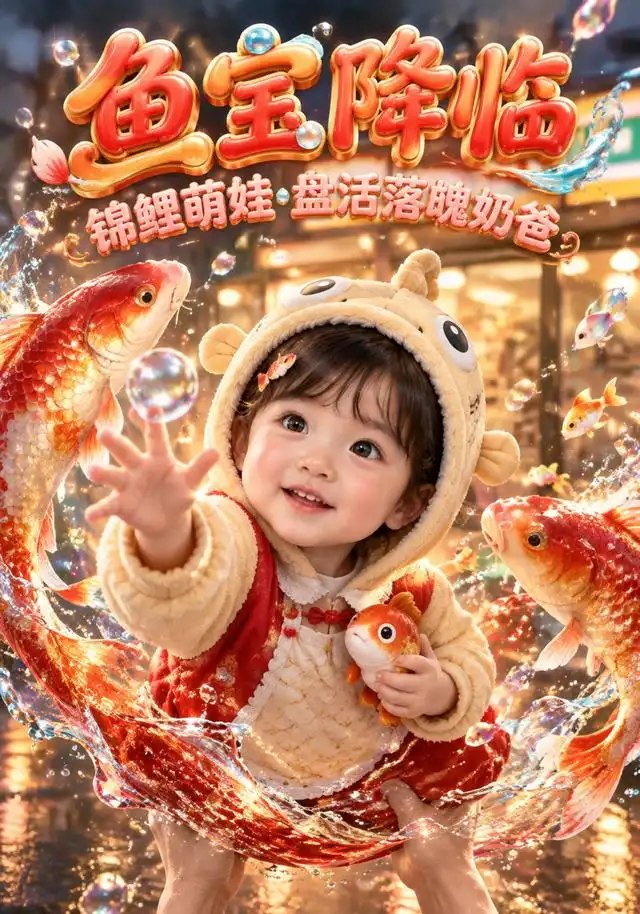 鱼宝降临，锦鲤萌娃盘活落魄奶爸&鱼宝降临锦鲤萌娃盘活落魄奶爸（306集）AI短剧 - 夸克网盘 资源封面图
