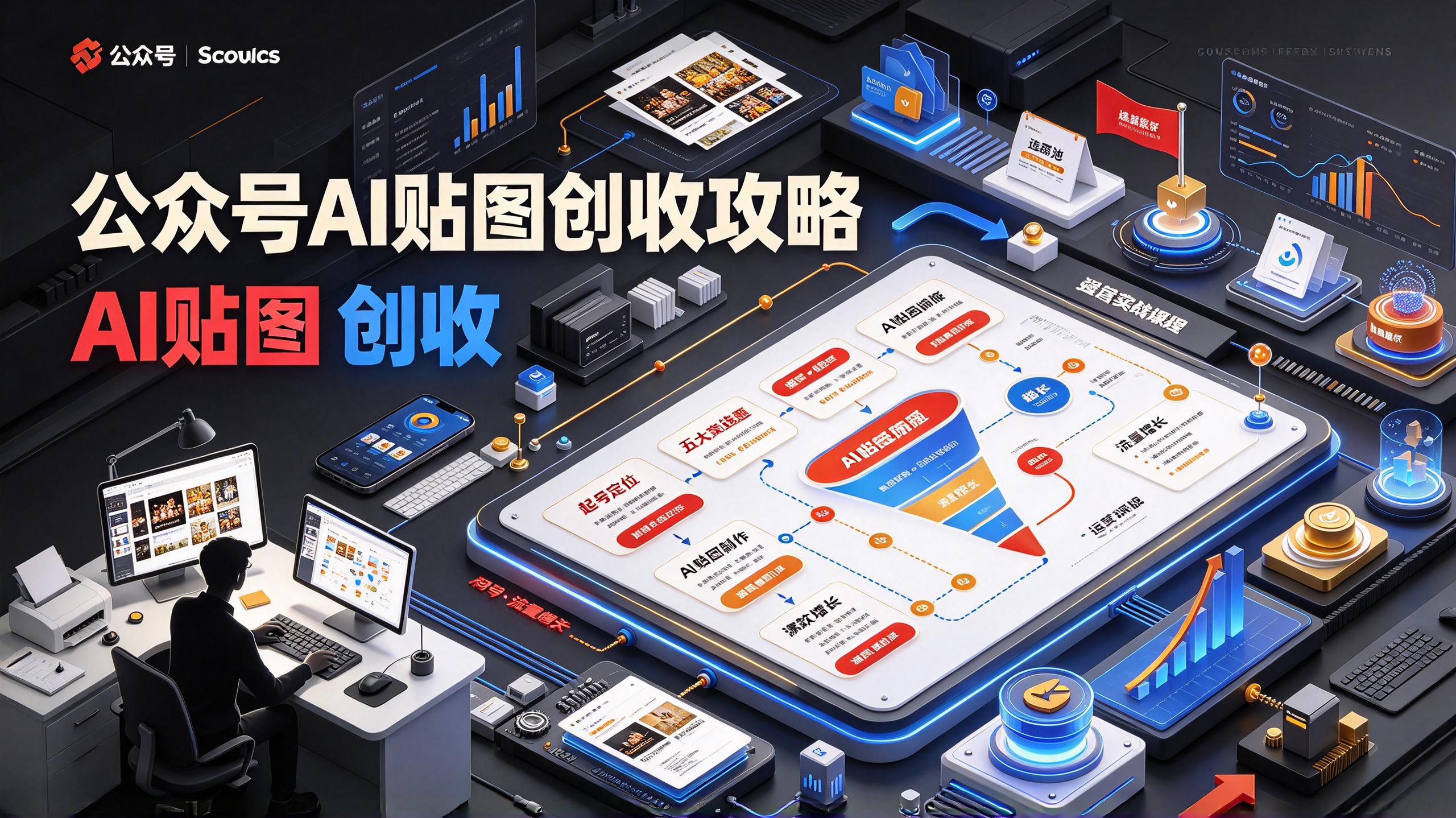 野狼团队-公众号AI贴图创收攻略：起号、五大赛道选题、爆款图文制作、流量增长 - 夸克网盘 资源封面图