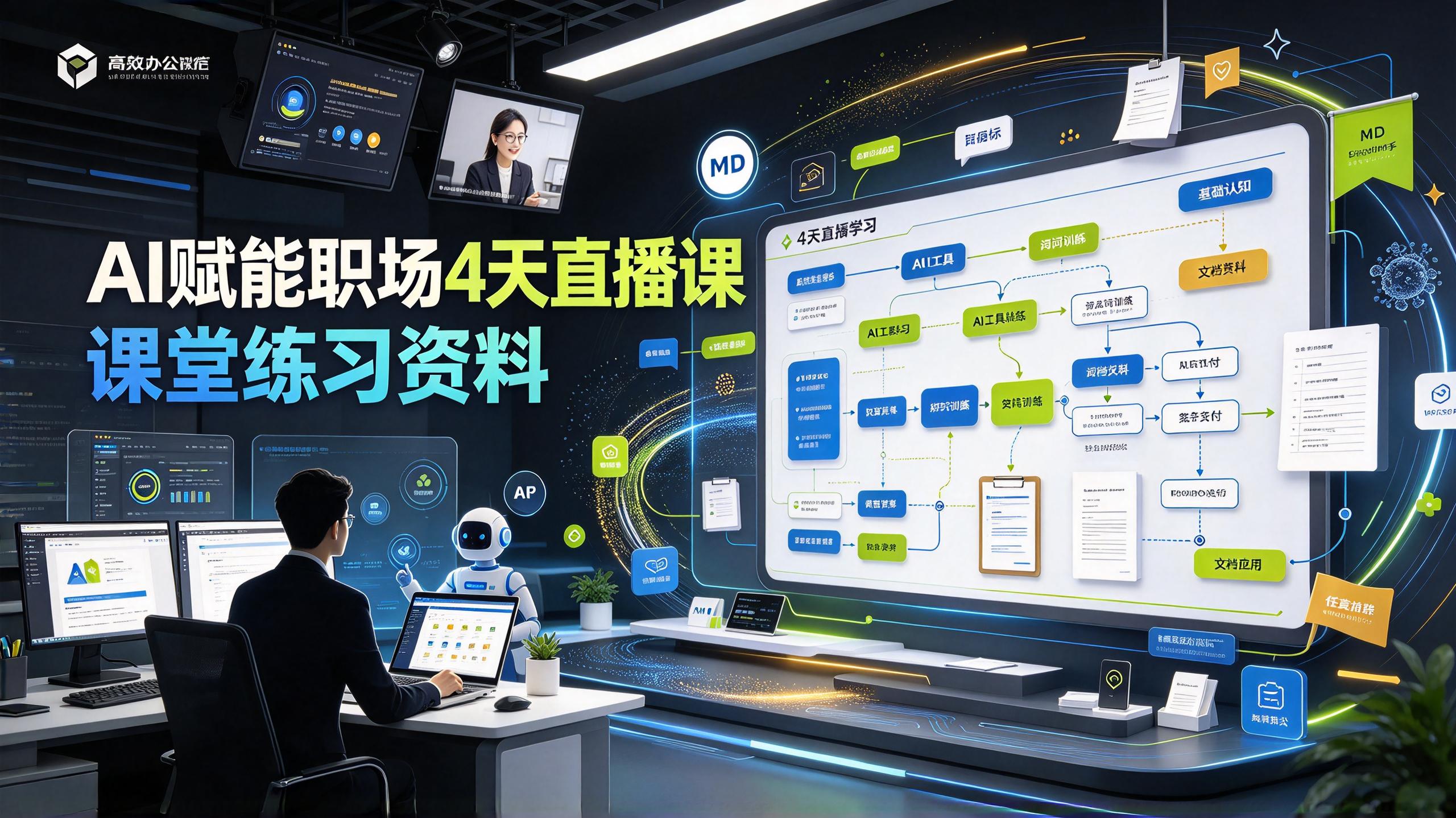 AI赋能职场4天直播课课堂练习资料（MD文档 +提示词） - 夸克网盘 资源封面图